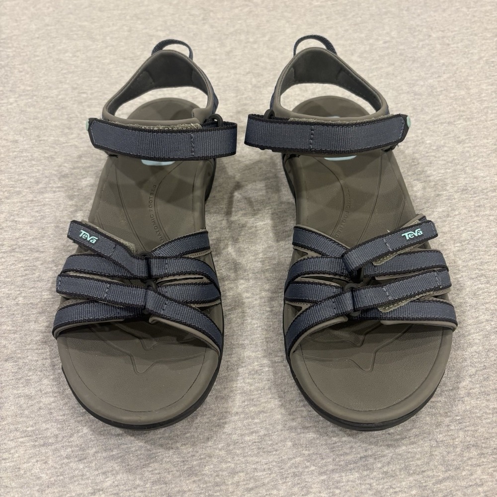 Teva Tirra Sport Sandals Women's Size 9 Gray/Blue Casual Comfort Water F27118B - Picture 2 of 9